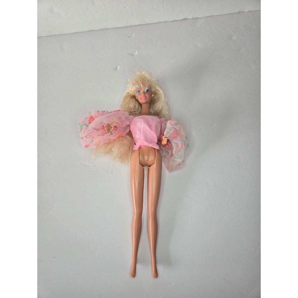 Vintage 1990 Happy Birthday Barbie Doll Mattel With Top Only Missing Skirt